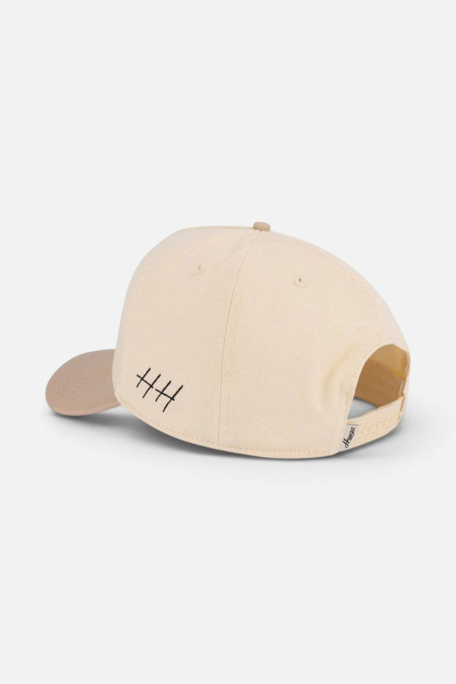 Huega House Athletic Association | Khaki & Natural Hat – side view