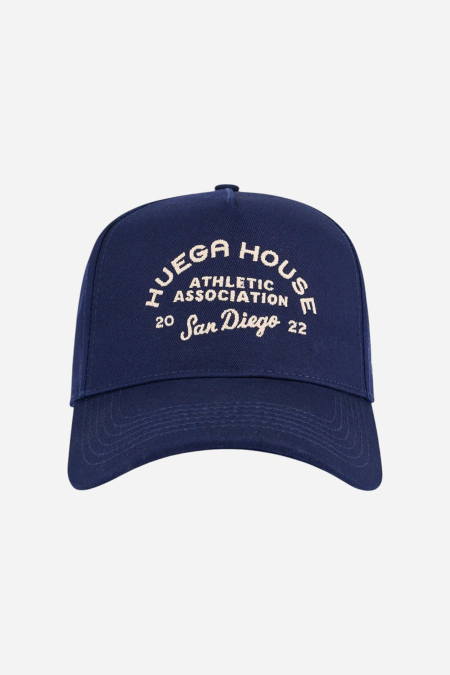 Huega House Athletic Association | Navy Hat – front view