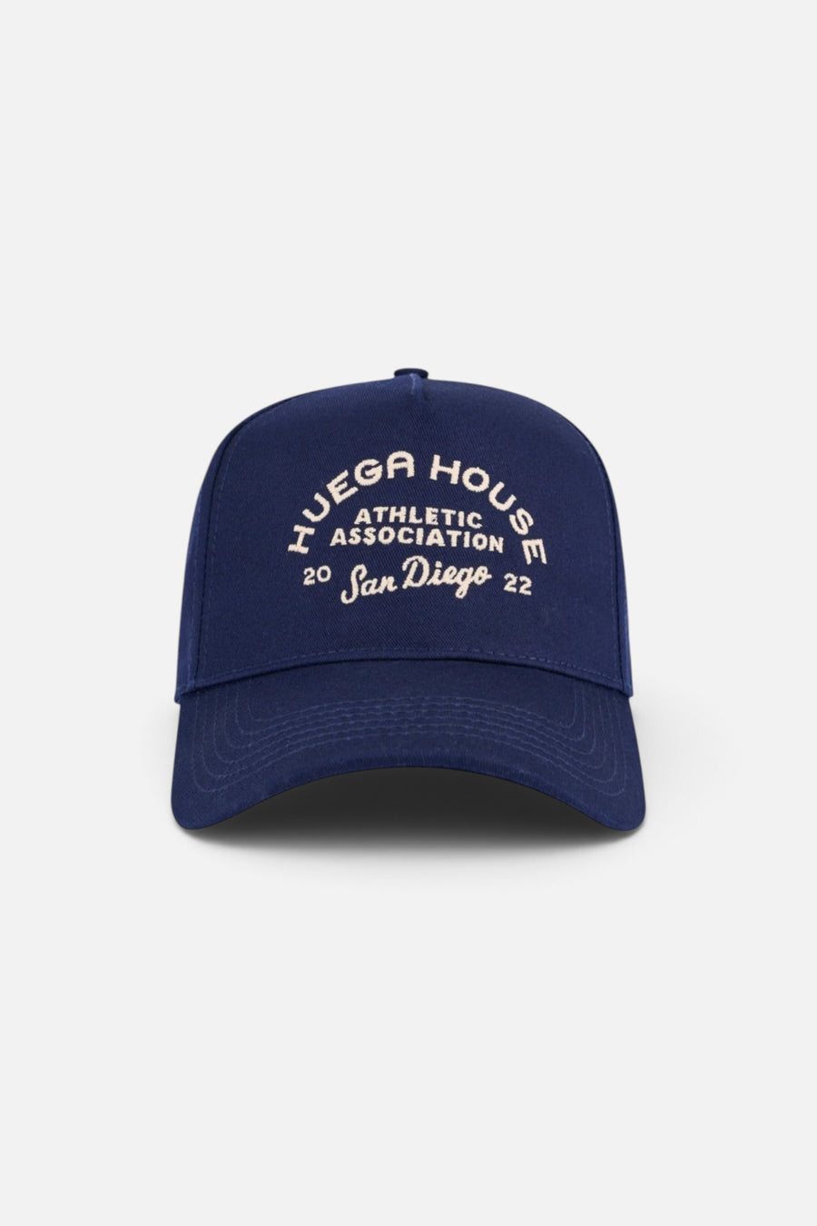 Huega House Athletic Association | Navy Hat – side view