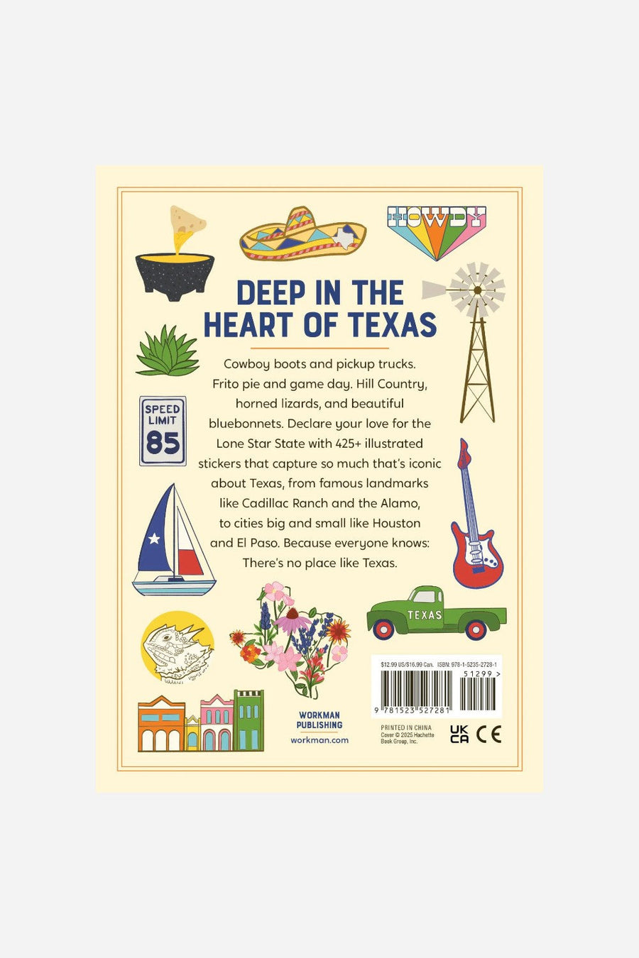 I Love Texas Sticker Book – back view