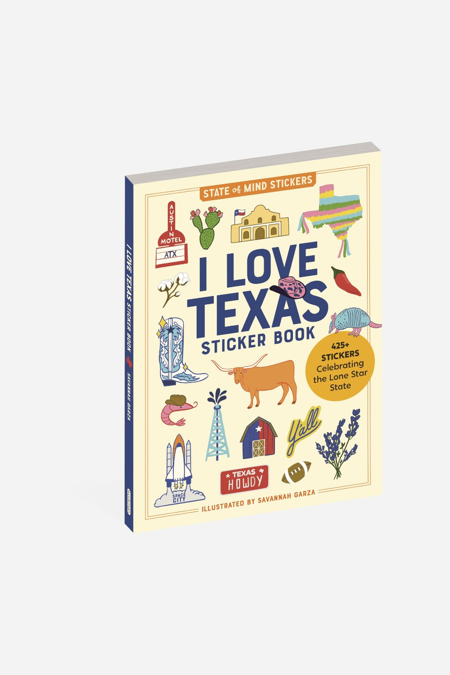 I Love Texas Sticker Book – side view