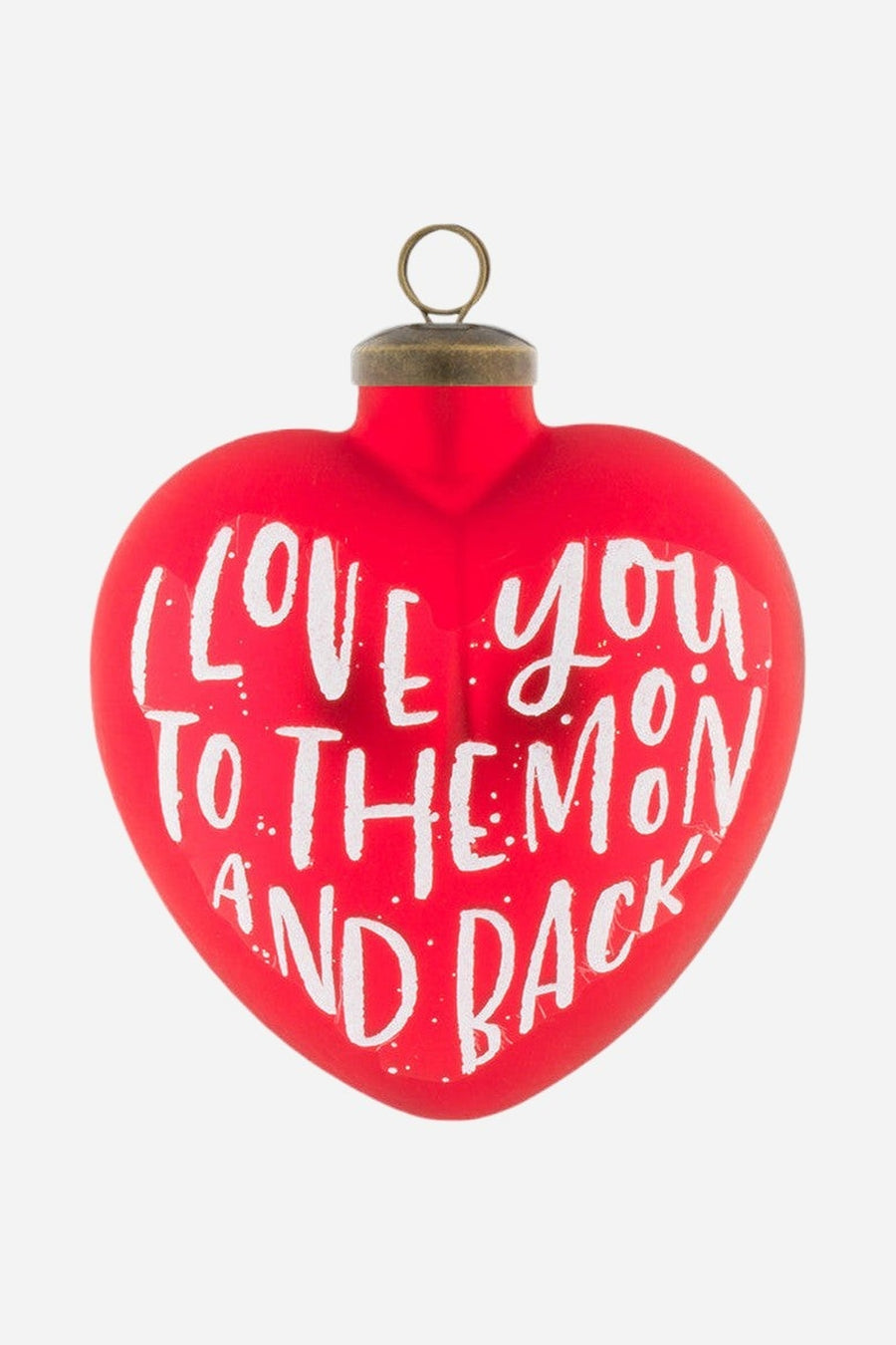 I Love You To The Moon And Back Ornament – front view