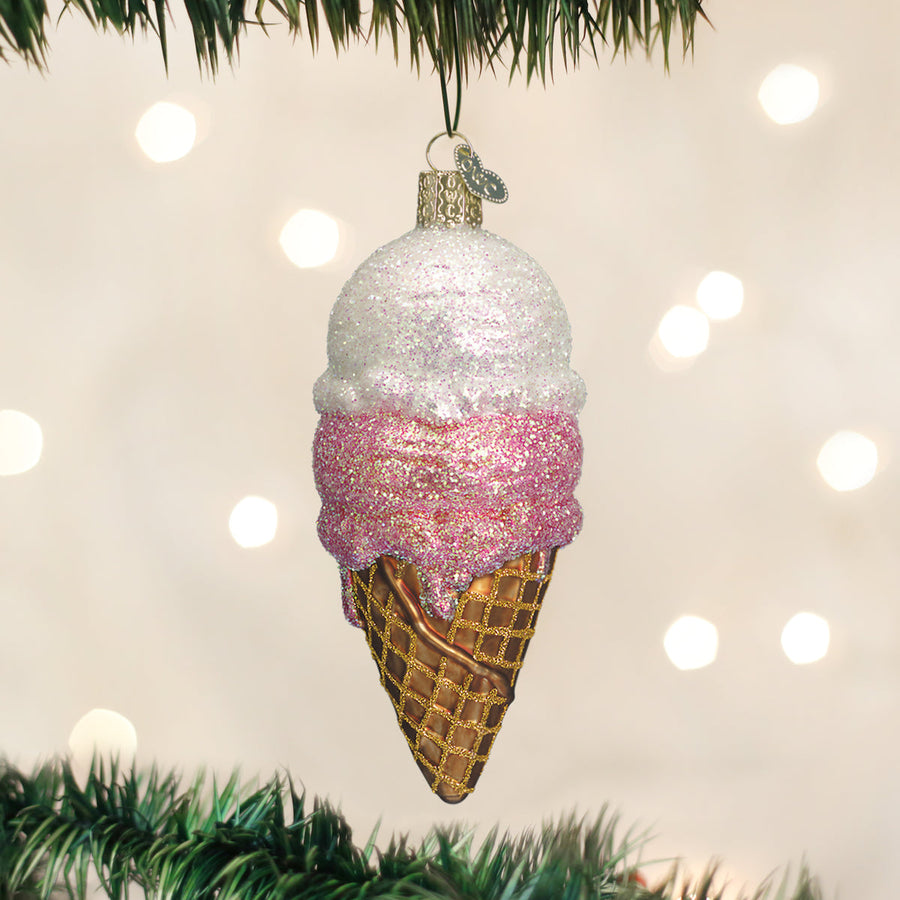 Ice Cream Cone Ornament – back view