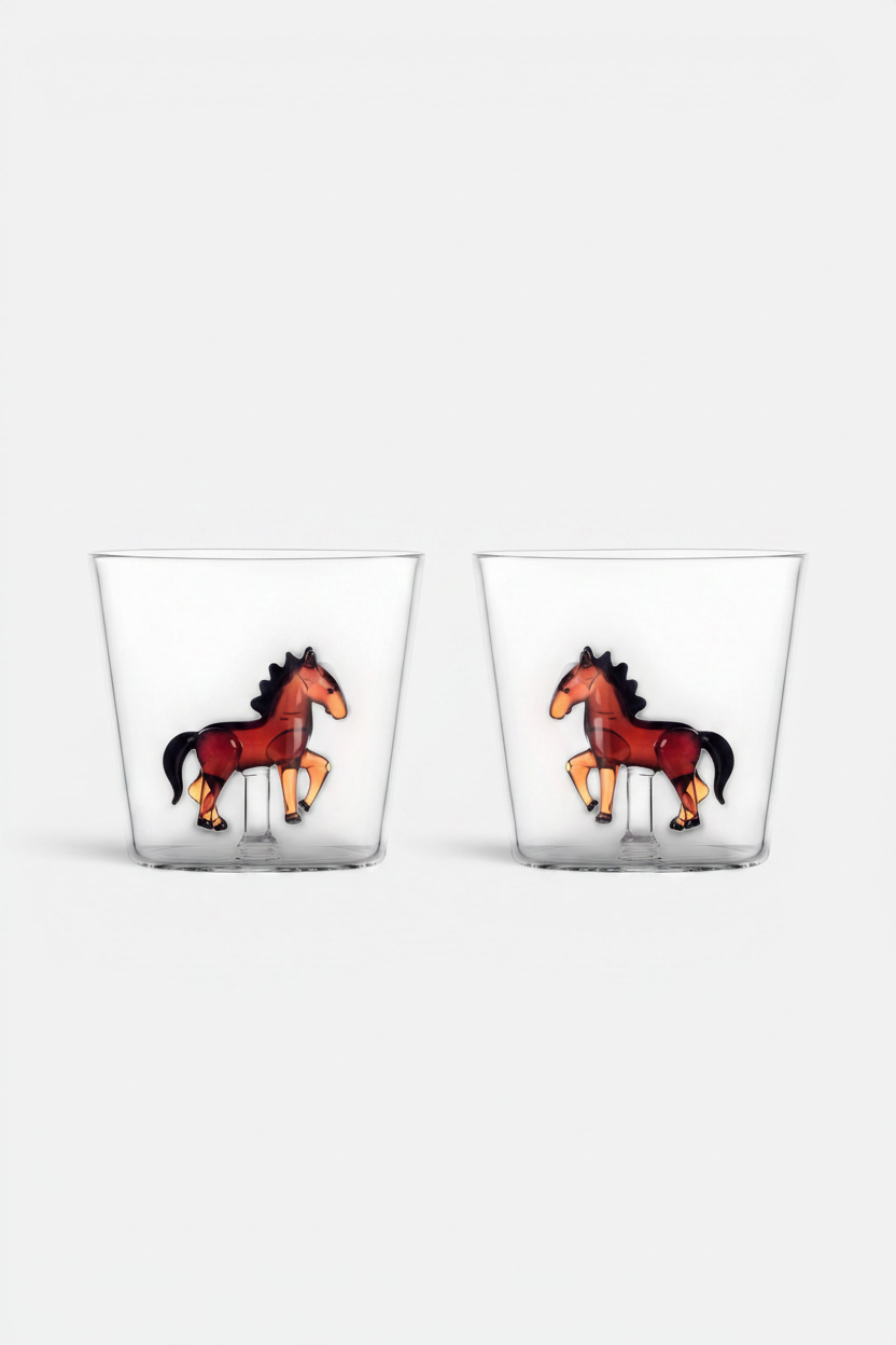 Ichendorf Horse Tumbler, Set of 2 – front view