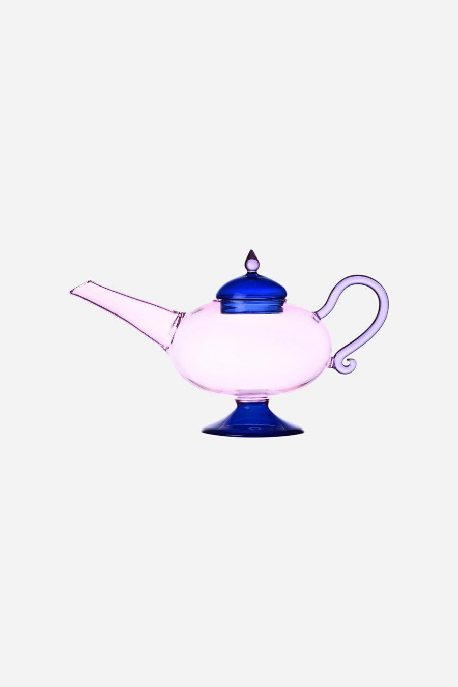 Ichendorf Pink Teapot Blue Lid – front view