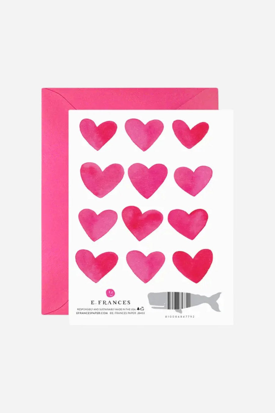 If I Had More Hearts Valentine's Greeting Card – back view