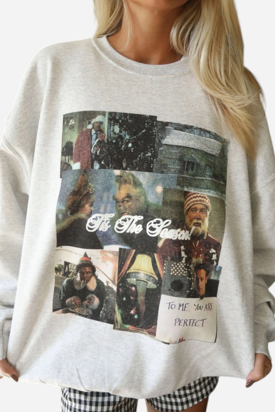 Friday + Saturday Tis the Season Sweatshirt in Grey