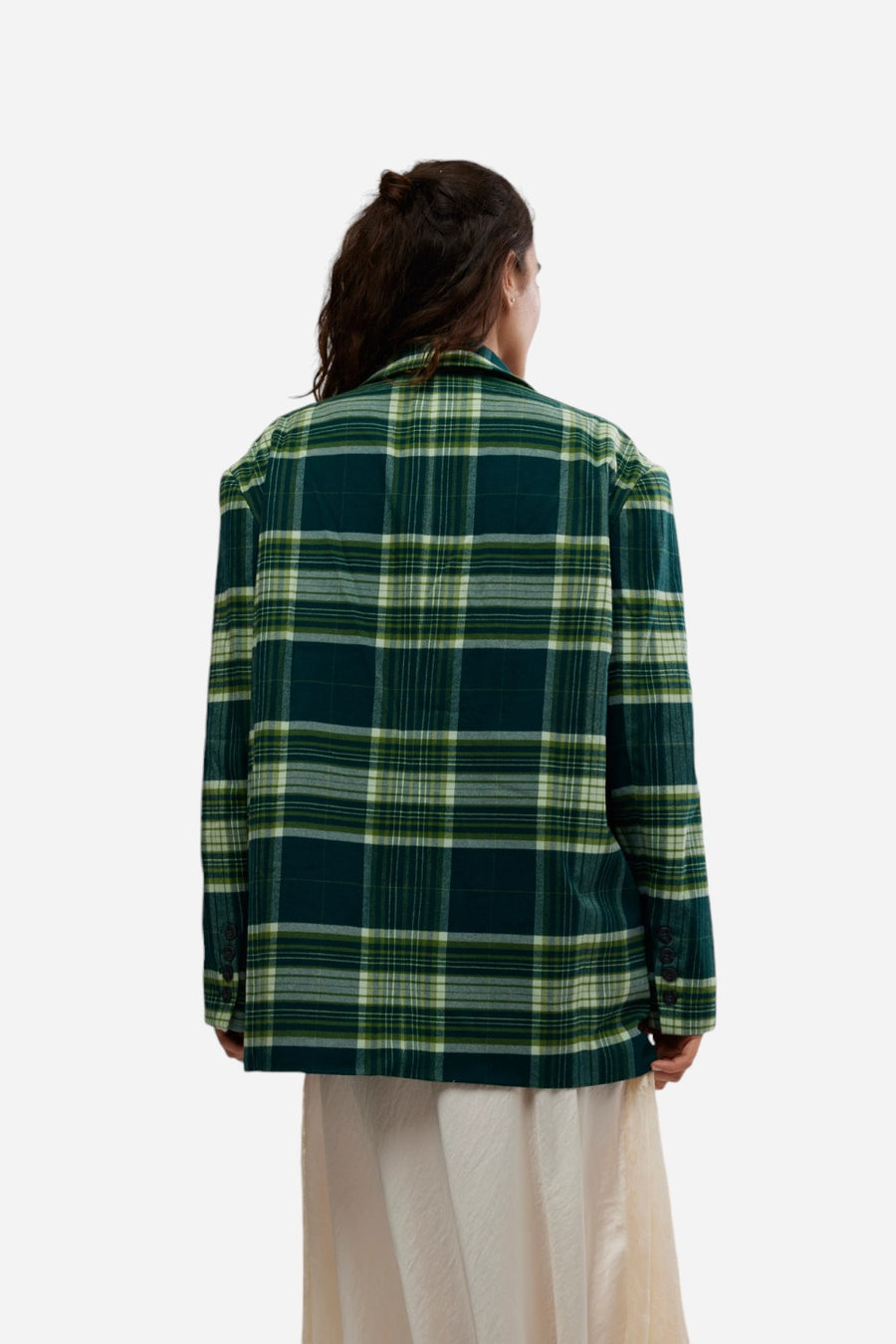 Free People Reggie Blazer in Green Combo