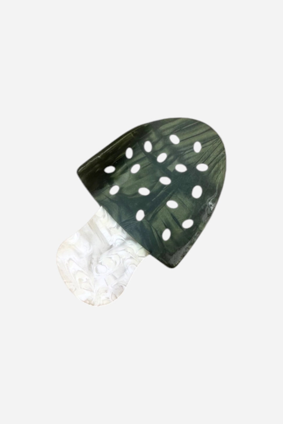 Solar Eclipse Green Toadstool Mushroom Claw Clip