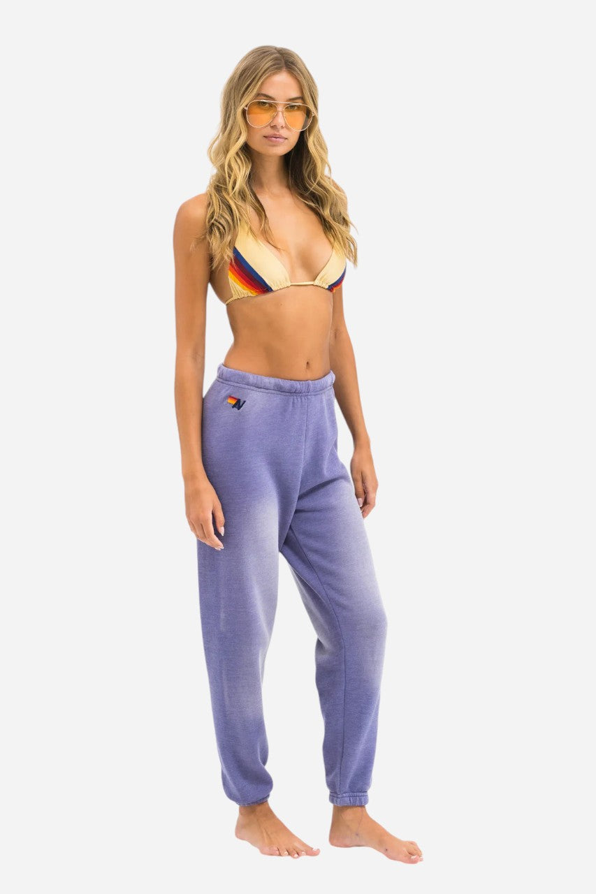 Aviator Nation 5 Stripe Sweatpants Faded Grape