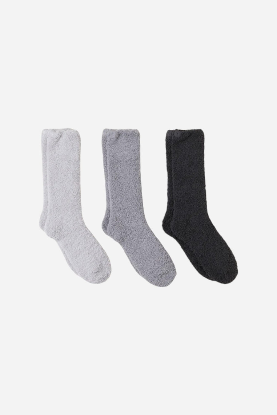 Barefoot Dreams CozyChic 3 Pair Sock Set Carbon Multi