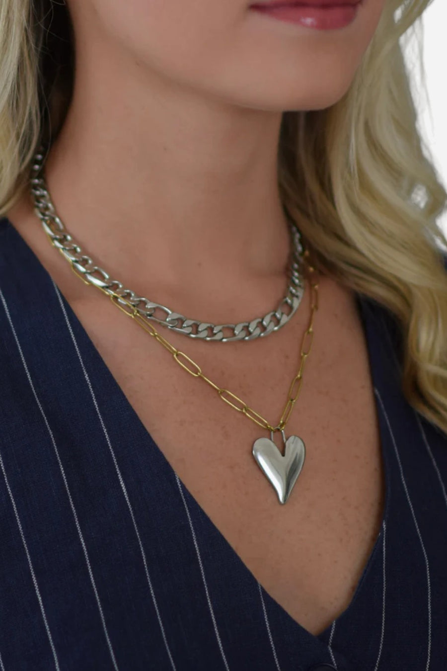 Farrah B Carmela Necklace in Mixed Metal