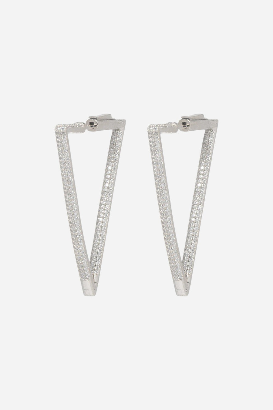 Nickho Rey Bermuda Earrings in Silver with White Stones