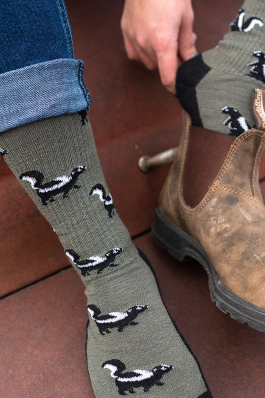 Friday Sock Co Skunk Merino Wool Socks