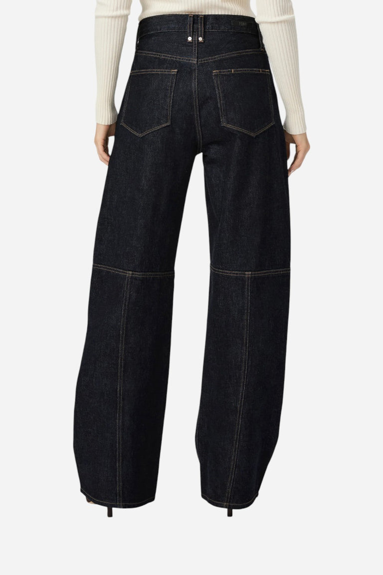 Jean Femme Paige Merritt Dark Wash - Taille 26, Ourlet Effiloché, Coupe Flare, Neuf Avec étiquettes