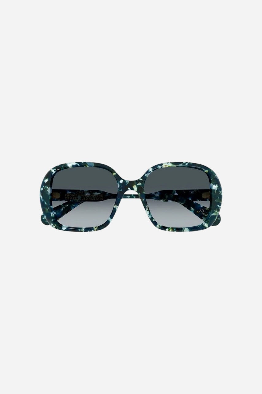 Chloe Green Multi Sunglasses (Ch0222s-004 55)