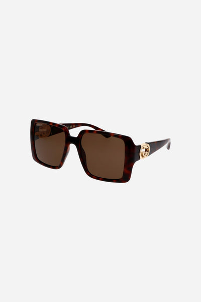 Gucci Brown/Havana Square Sunglasses - GG1692s-002 54 – CHROME
