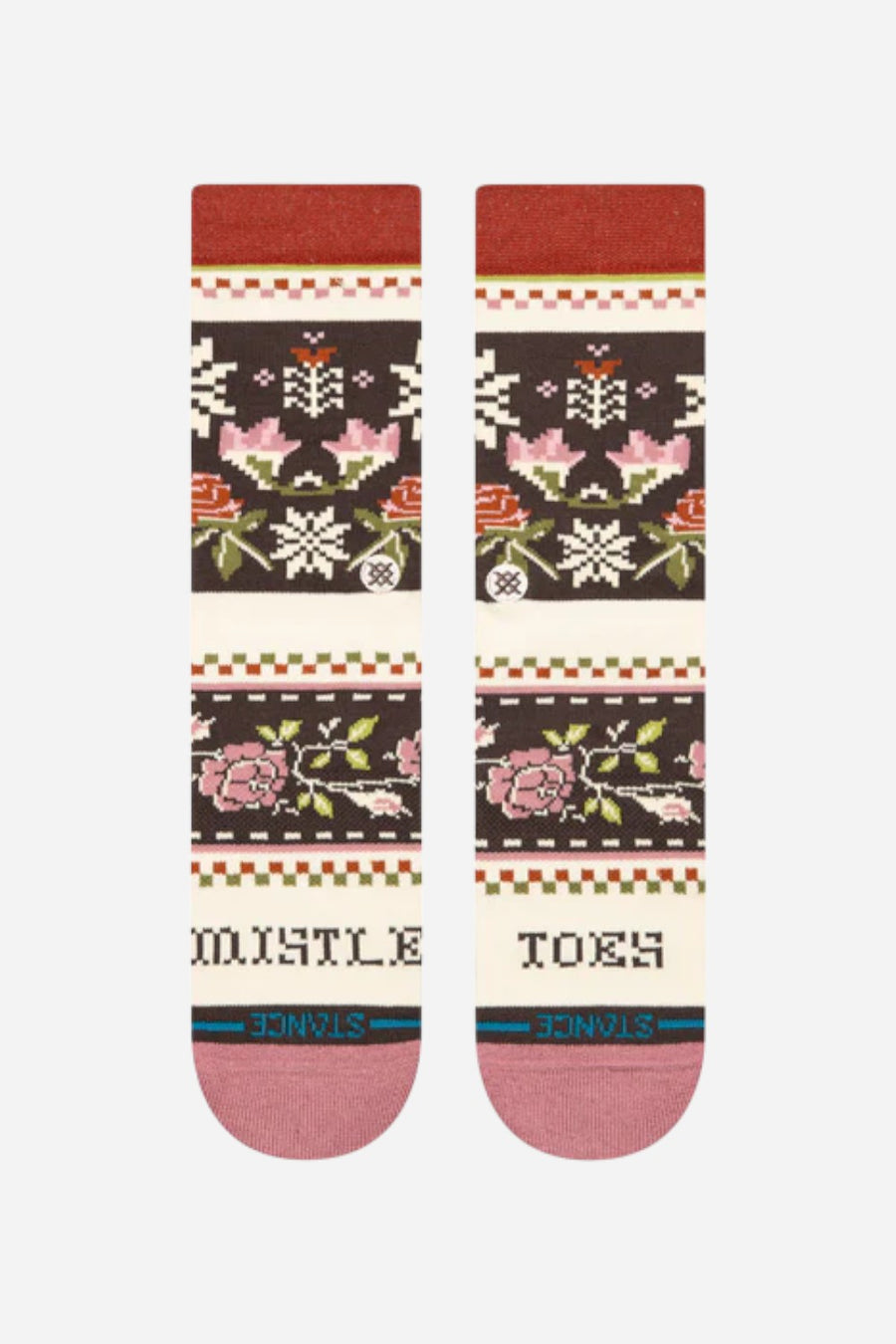 Stance Mistling Toes Crew Socks in Dusty Rose