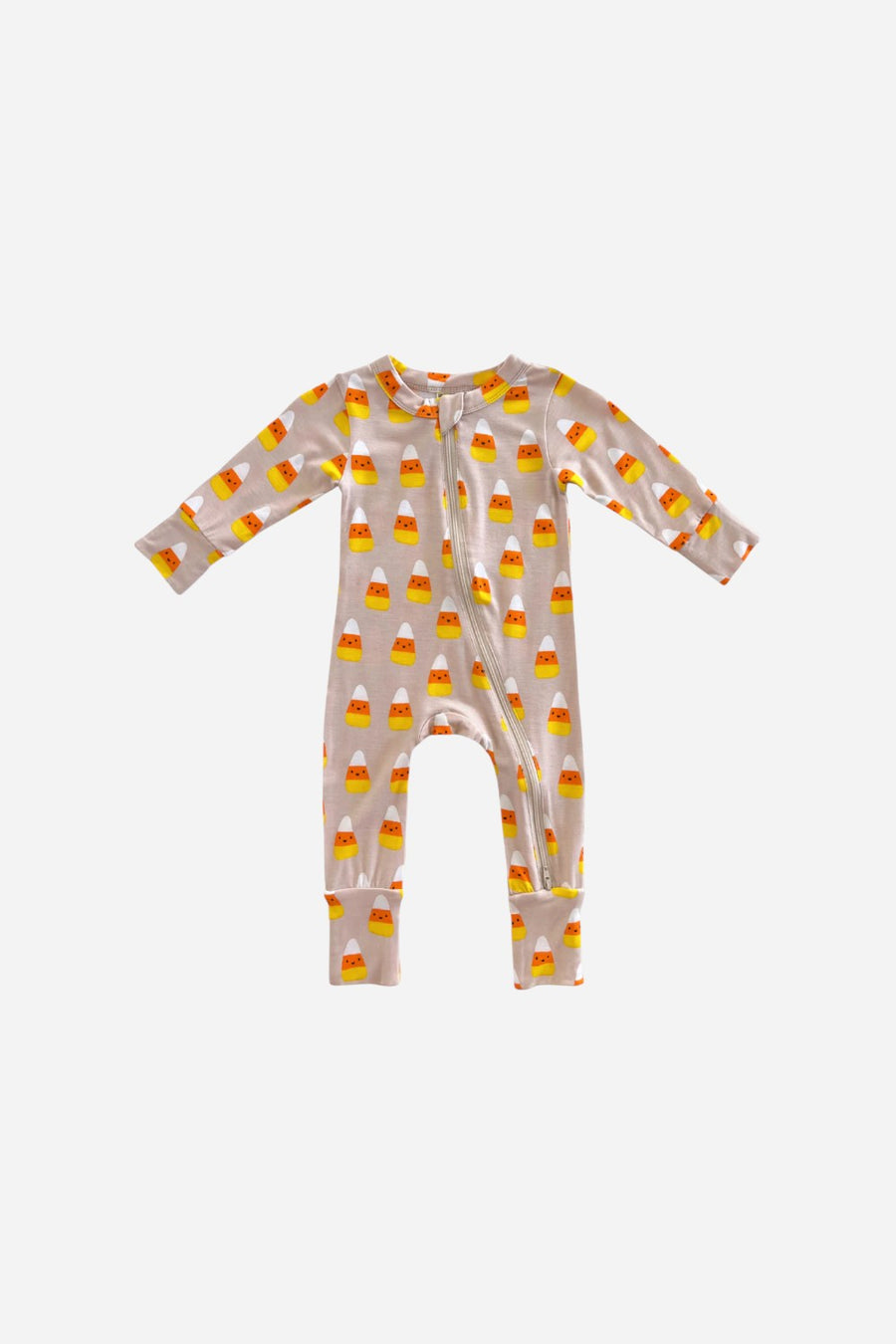 Spearmint Love 2-Way Convertible Zip Romper in Candy Corn