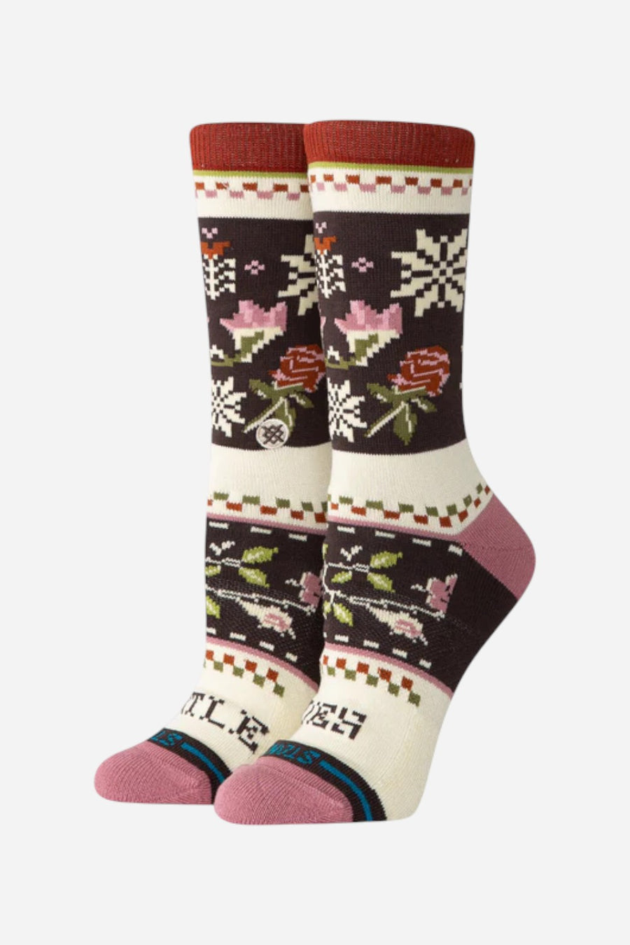 Stance Mistling Toes Crew Socks in Dusty Rose