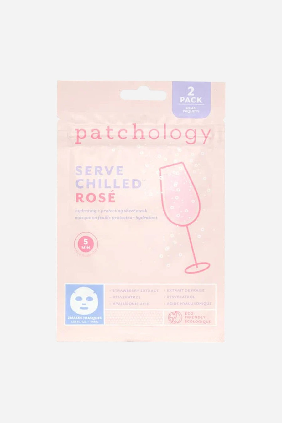 Patchology Serve Chilled Rosé Face Mask - 2 Pack