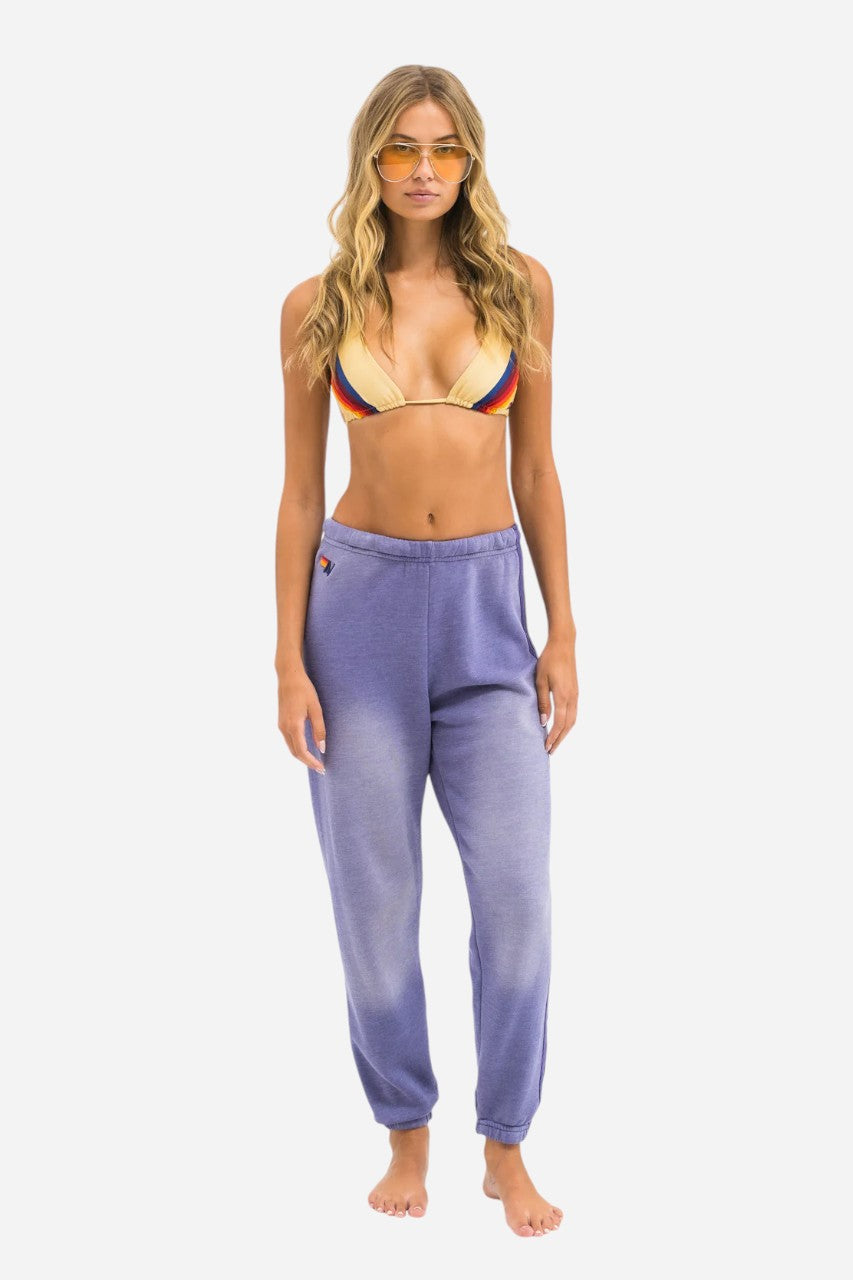 Aviator Nation 5 Stripe Sweatpants Faded Grape