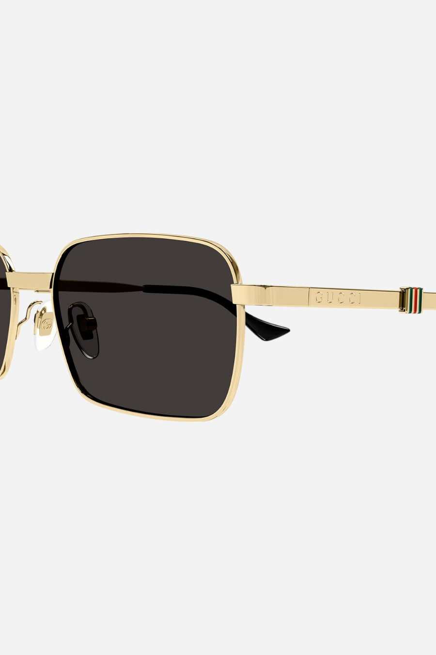 Gucci Gold/Grey Slim Rectangle Sunglasses - Gg1495s-001 56