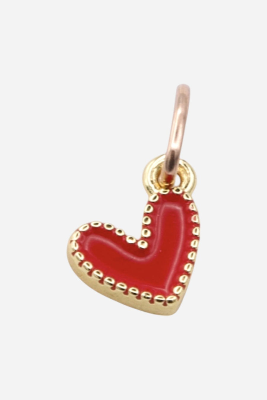 Farrah B Enamel Heart Charm in Red