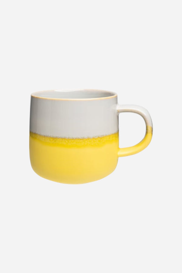Tranquillo Industrial Mug in Light Gray & Yellow
