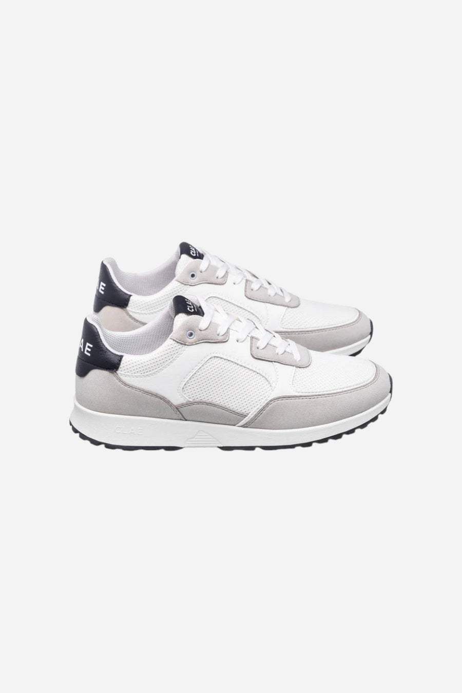 Clae Men's Joshua in Microchip White & Navy