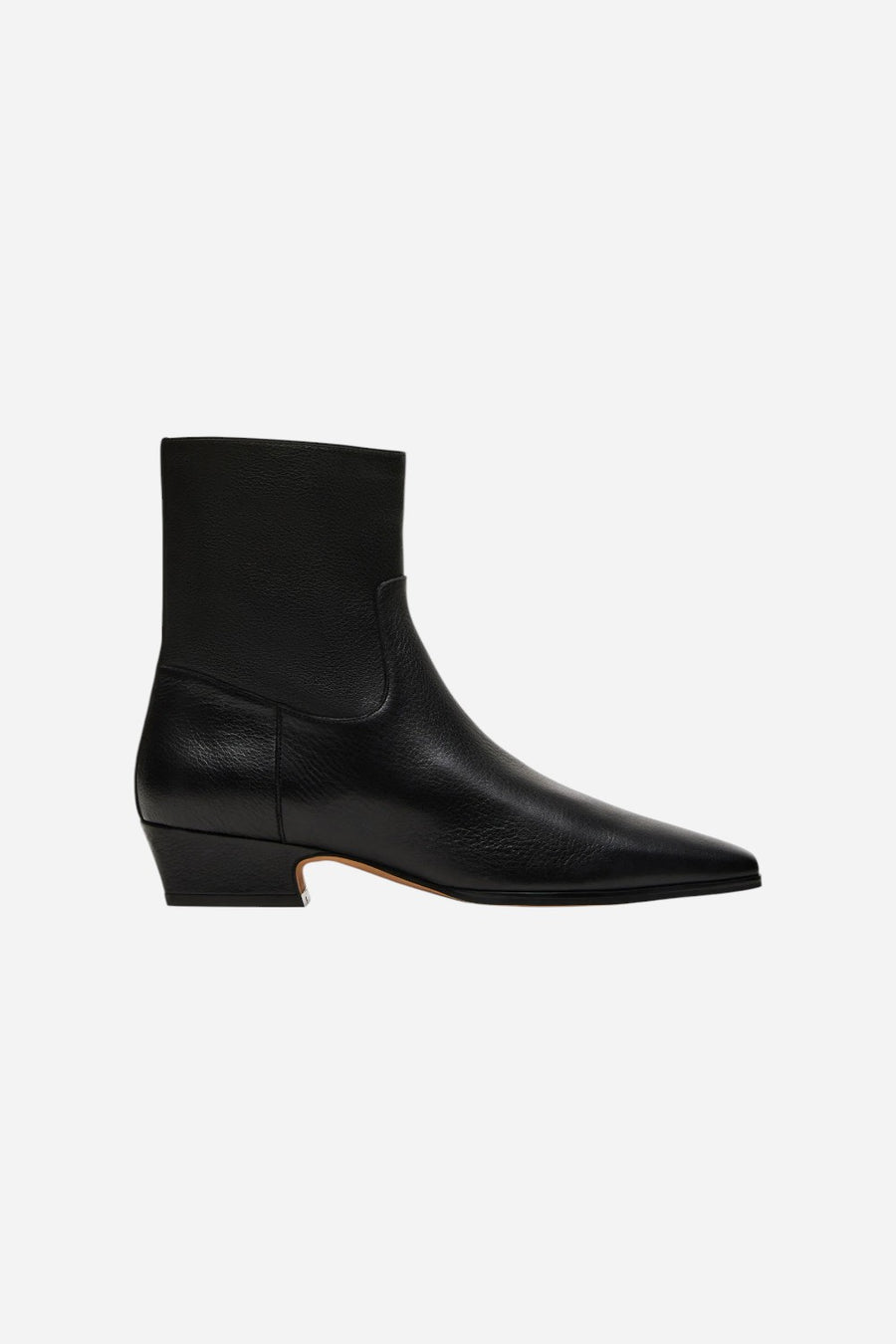 Steve Madden Dusty Black Leather Ankle Bootie – front view