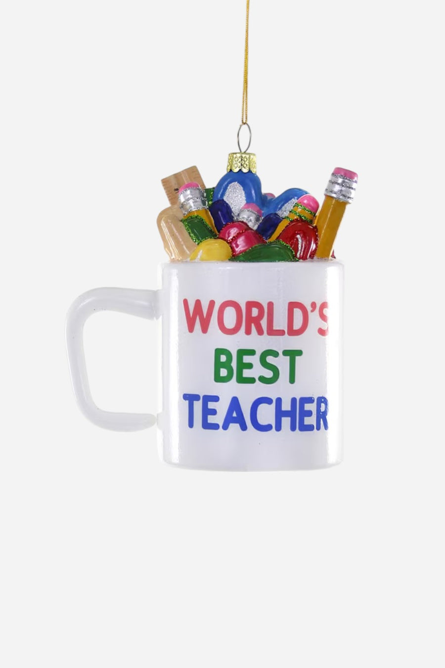 World's Best Teacher Mug Ornament