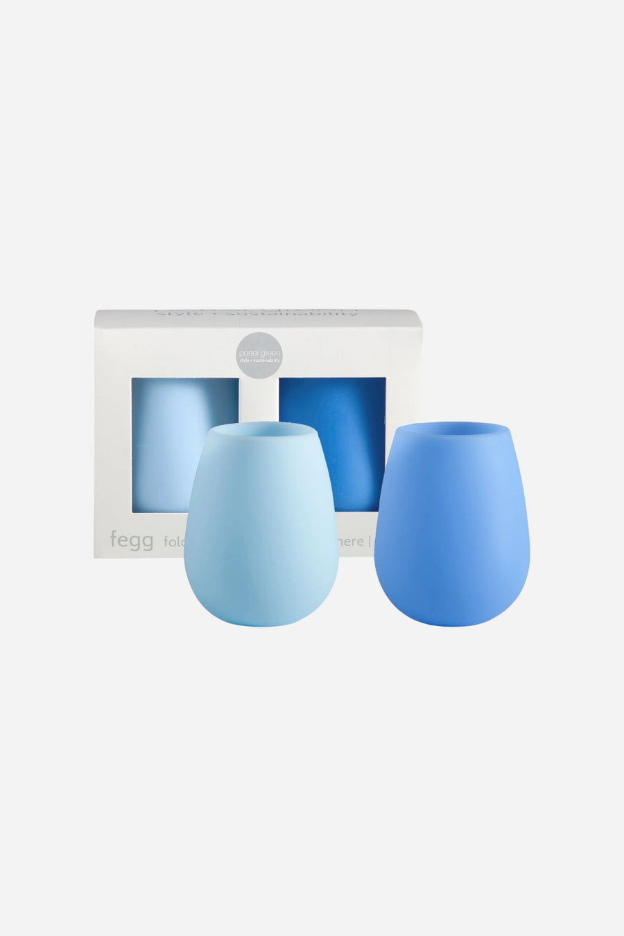 Porter Green Fegg Silicone Unbreakable Glasses in Sky + Kingfisher