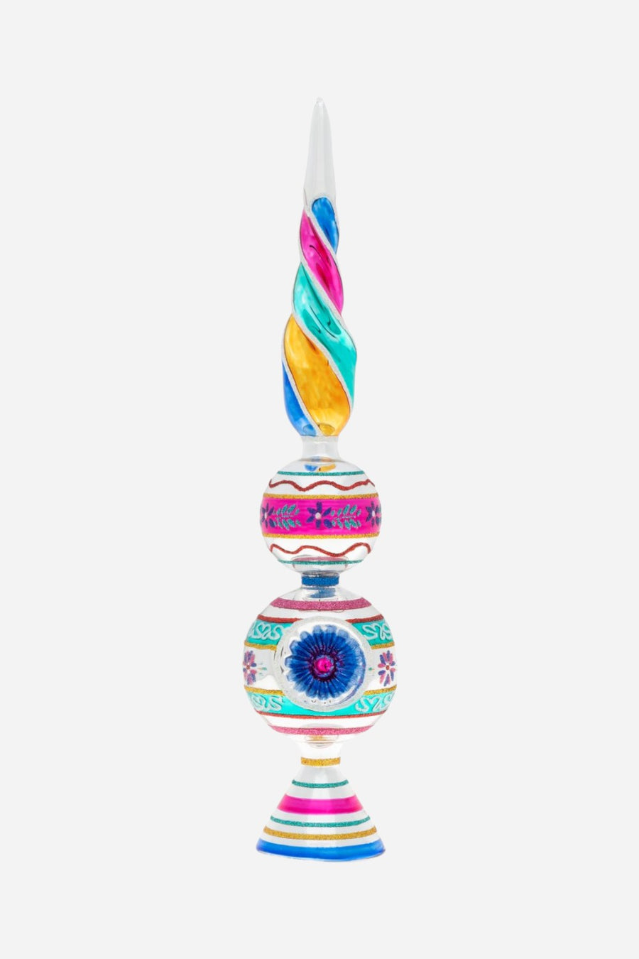 Christopher Radko Christmas Confetti 13" Finial Stand with Reflectors