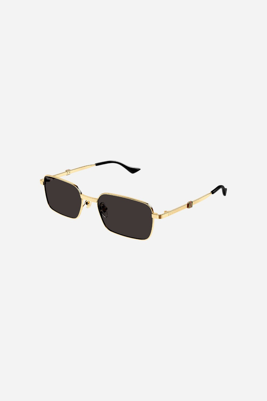 Gucci Gold/Grey Slim Rectangle Sunglasses - Gg1495s-001 56