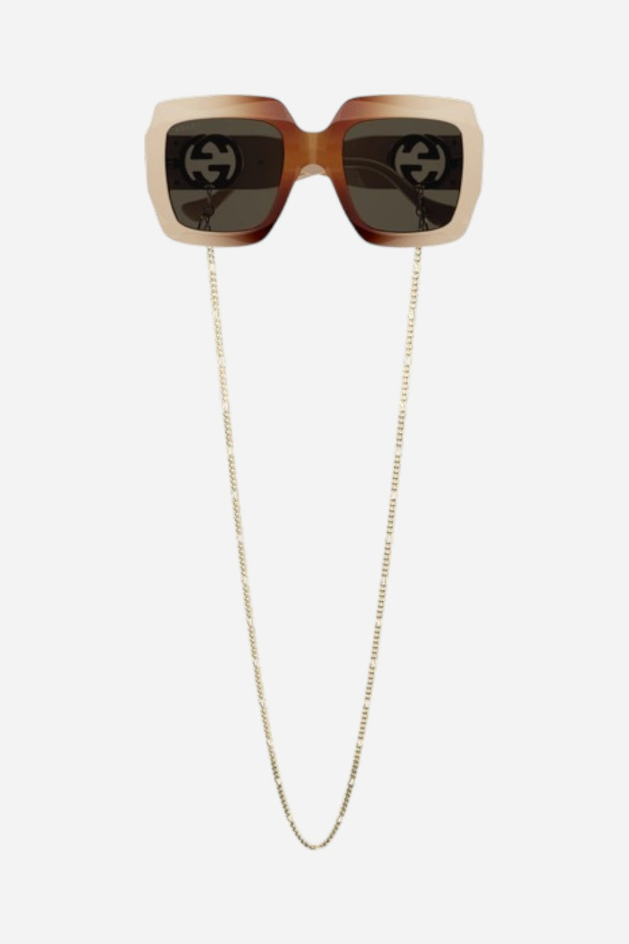 Gucci Havana/Ivory Chain Sunglasses - Gg1022s-003 54