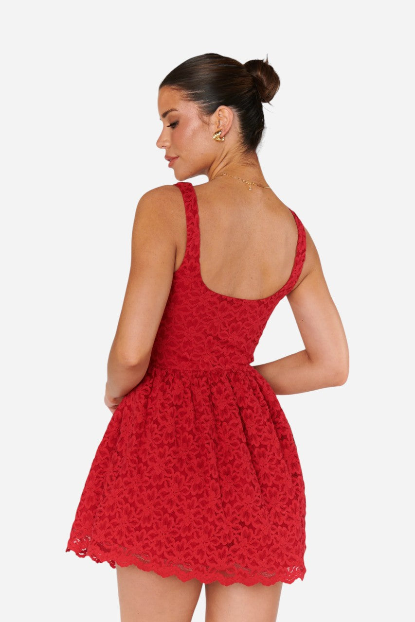 Show Me Your Mumu Ricci Skort Dress in Radiant Red