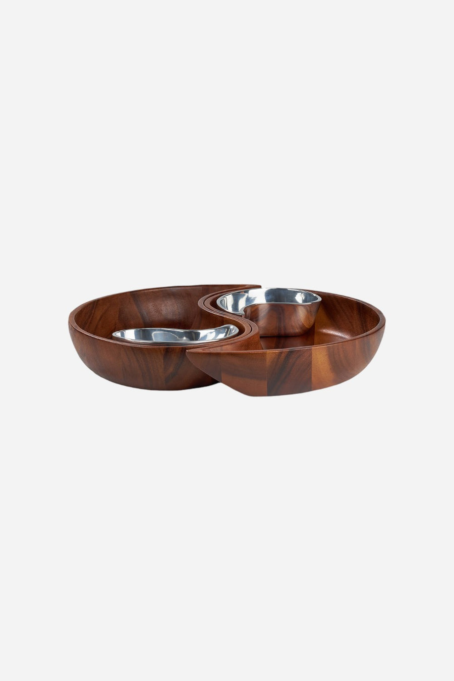 Nambe Yin Yang Chip and Dip Bowl
