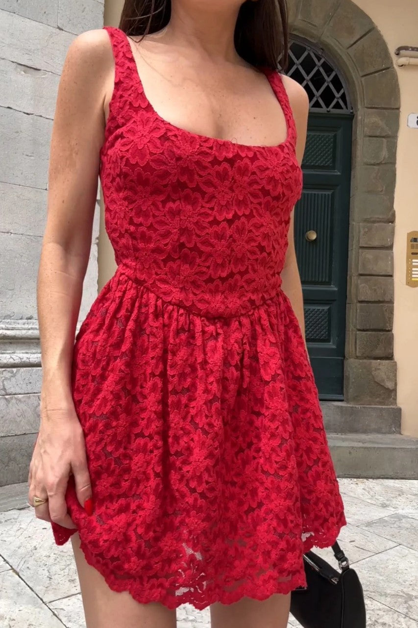 Show Me Your Mumu Ricci Skort Dress in Radiant Red