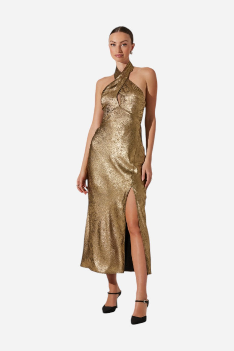 ASTR Marissa Dress Gold ASTR Marissa Dress Gold