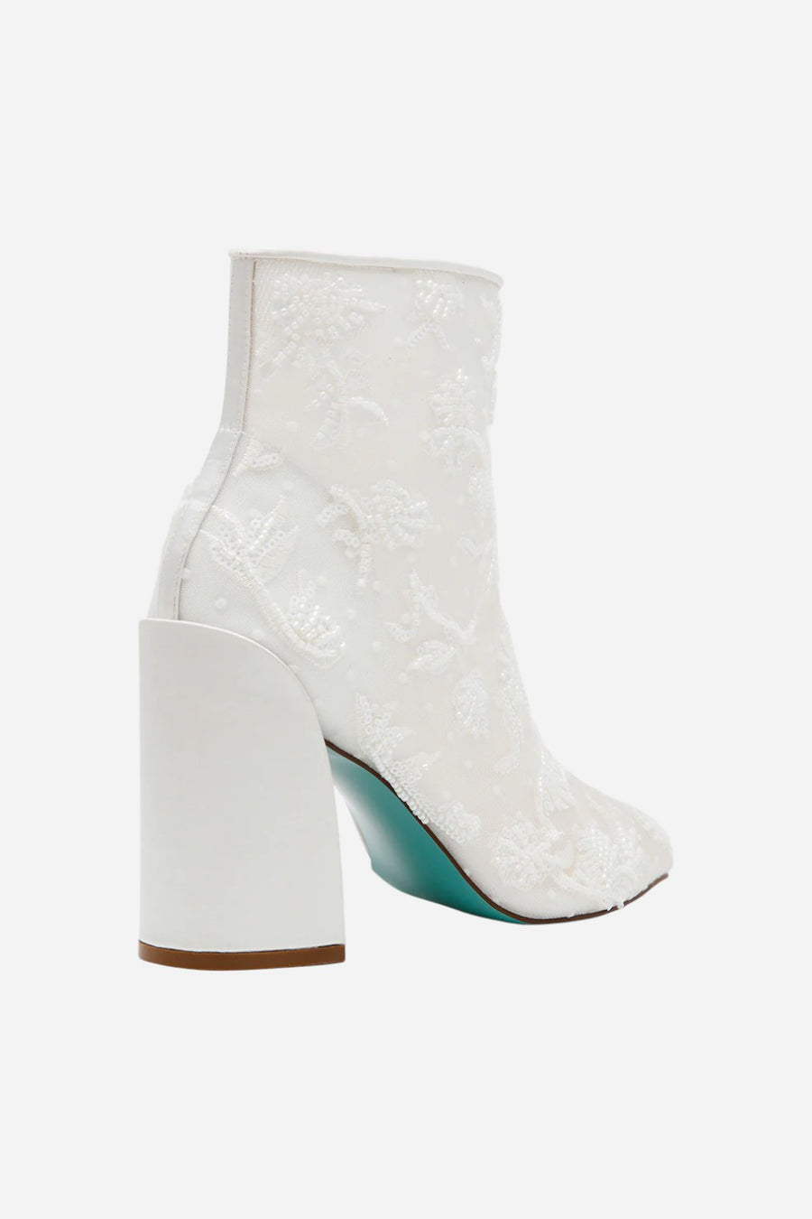 Betsey Johnson Merri Mesh Bootie in Ivory