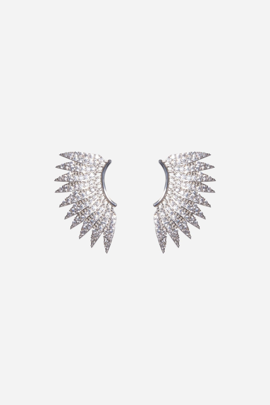 Nickho Rey Kelsea Earrings in Silver with Clear Stones