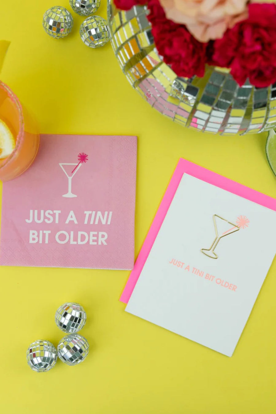 Chez Gagne Just a Tini Bit Older Paper Clip Letterpress Card