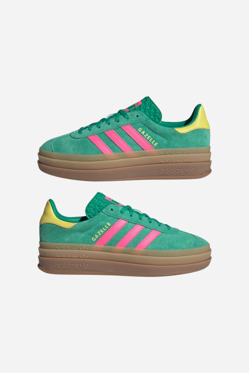 Adidas Gazelle Bold Green & Pink Suede Sneakers Jh9668 – CHROME