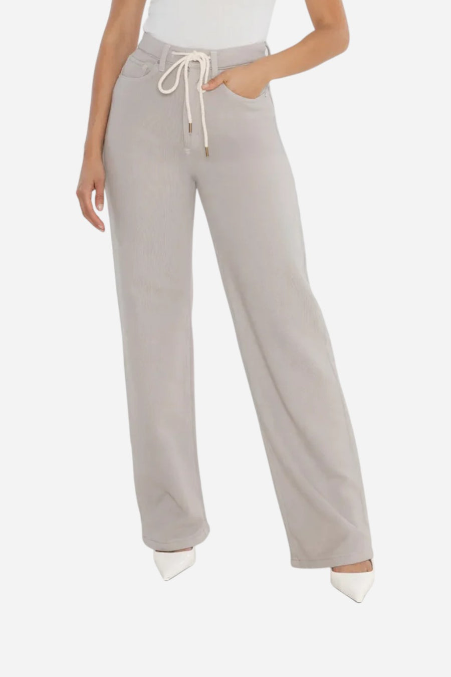 Rudes Denim The Riley Vintage High Rise in Creme
