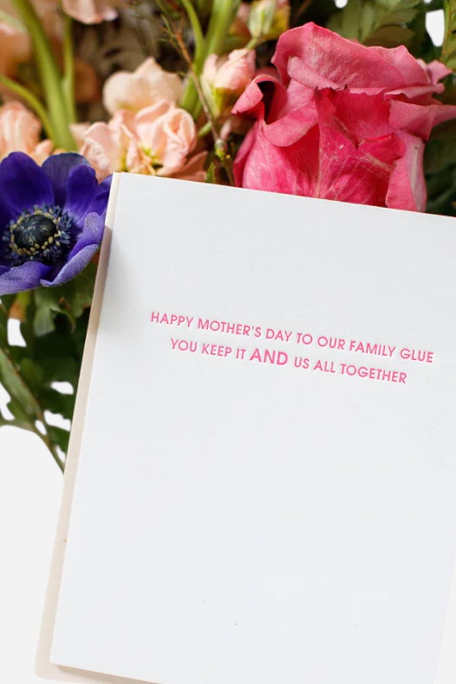 Chez Gagne Happy Mother's Day to Our Family Glue Letterpress Card