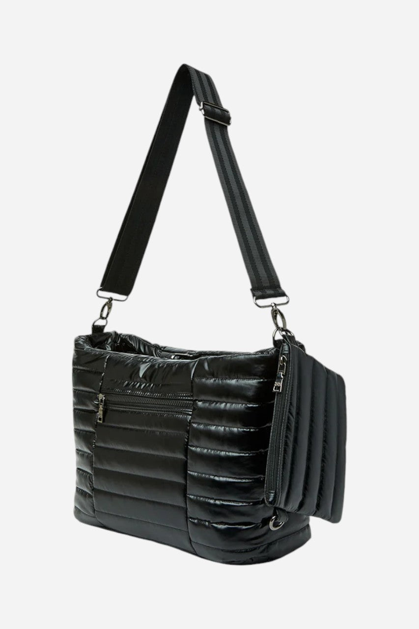 THINK ROYLN Two Faced Reversible Tote in Pearl Black