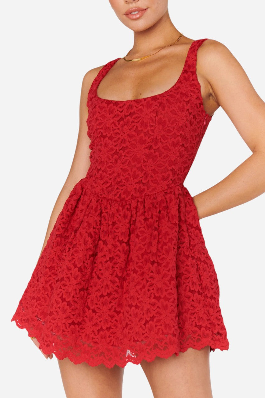 Show Me Your Mumu Ricci Skort Dress in Radiant Red
