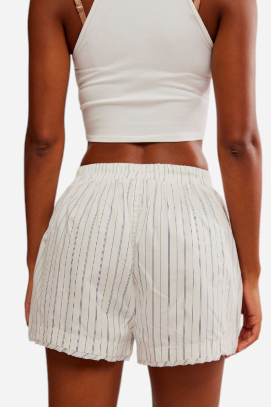 Free People Day to Day Striped Boxer in Ivory Combo