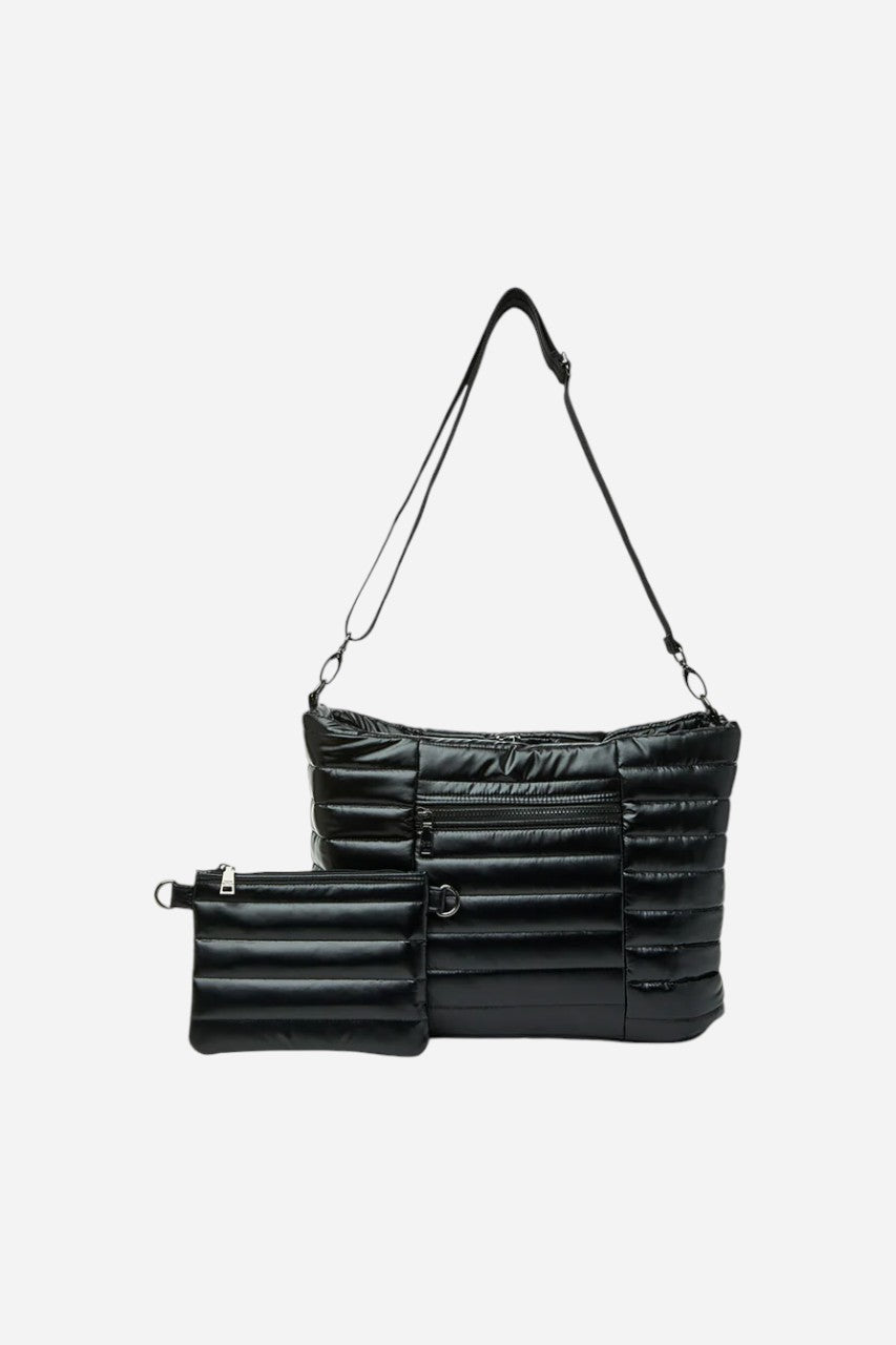 THINK ROYLN Two Faced Reversible Tote in Pearl Black